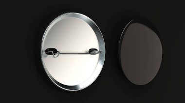 Siyah arka plan üzerine boş siyah rozeti