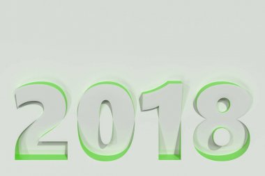 2018 numara kısma yeşil taraf ile beyaz yüzeyi