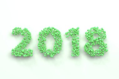 beyaz zemin üzerine yeşil topları numaradan 2018