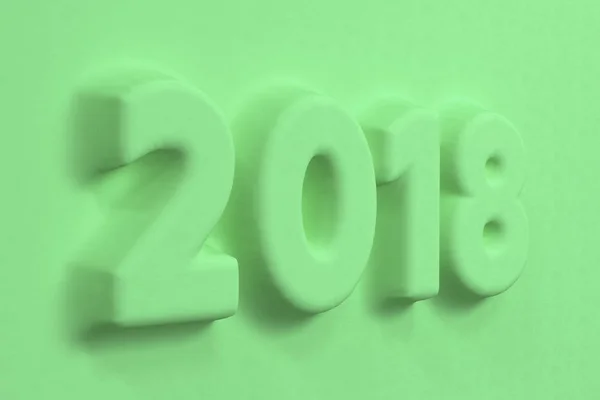 Verde 2018 numero bassorilievo — Foto Stock
