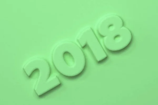 Verde 2018 número bas-relief —  Fotos de Stock