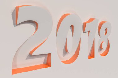 2018 numara kısma beyaz yüzeyi portakal taraf ile