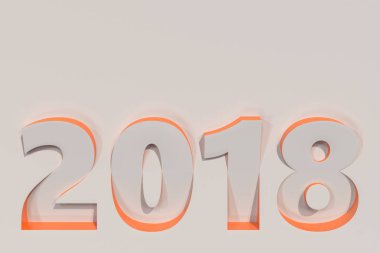 2018 numara kısma beyaz yüzeyi portakal taraf ile