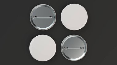 Siyah arka plan üzerine boş beyaz rozet