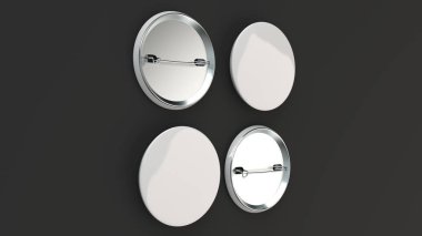 Siyah arka plan üzerine boş beyaz rozet