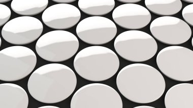 Siyah arka plan üzerine boş beyaz rozet