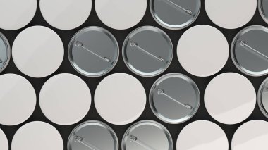 Siyah arka plan üzerine beyaz boş rozetleri