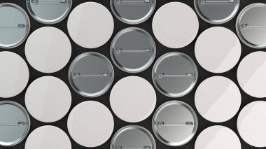 Siyah arka plan üzerine beyaz boş rozetleri