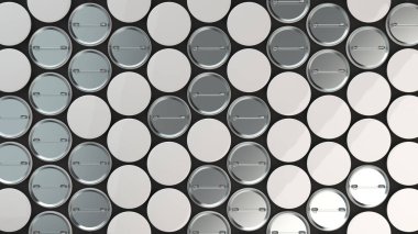 Siyah arka plan üzerine beyaz boş rozetleri