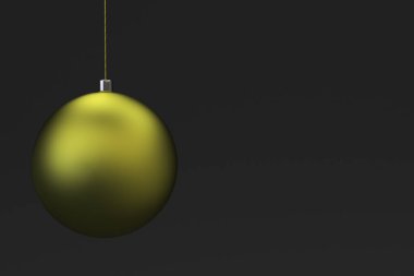 Siyah zemin üzerine sarı Noel topları