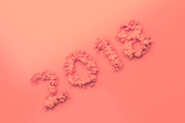 Kırmızı zemin üzerine kırmızı sıvı 2018 numarasıyla damla