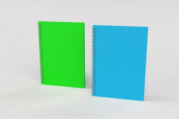 To notesbøger med spiral bundet på hvid baggrund - Stock-foto