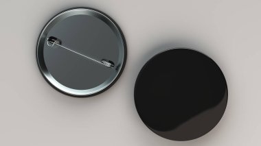 Beyaz zemin üzerine boş siyah rozeti