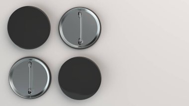 Beyaz zemin üzerine boş siyah rozeti