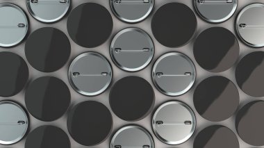 Beyaz zemin üzerine boş siyah rozetleri