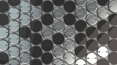 Beyaz zemin üzerine boş siyah rozetleri