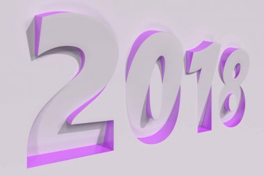 2018 numara kısma Menekşe yanlarıyla beyaz yüzeyi