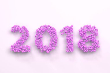 beyaz zemin üzerine Menekşe topları numaradan 2018