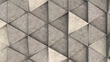 Beton üçgen prizmalar paterni