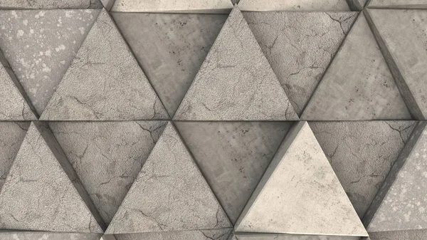 Beton üçgen prizmalar paterni