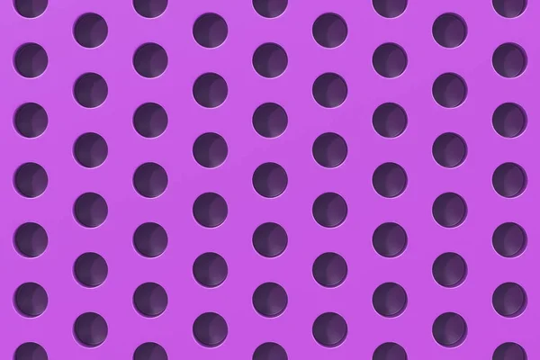 Glatte violette Oberfläche mit zylindrischen Löchern — Stockfoto