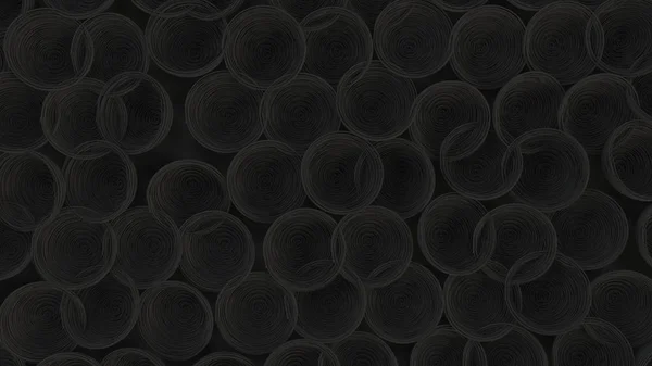 Fond abstrait des bobines spiralées noires — Photo