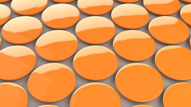 Beyaz arka plan üzerinde boş portakal rozeti