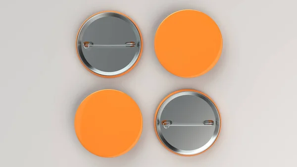 Insignia naranja en blanco sobre fondo blanco —  Fotos de Stock
