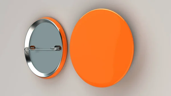 Insignia naranja en blanco sobre fondo blanco —  Fotos de Stock