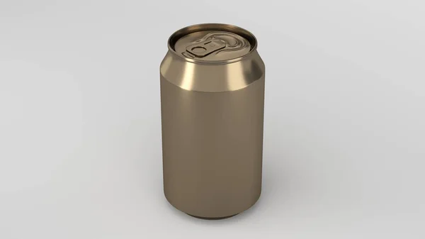 Tom små guld aluminium soda kan driva med — Stockfoto