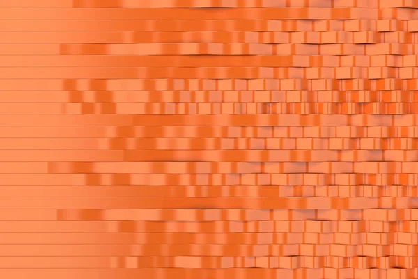 Representación 3D abstracta de ondas sinusoidales naranjas — Foto de Stock