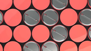 Siyah arka plan üzerine boş kırmızı rozetler