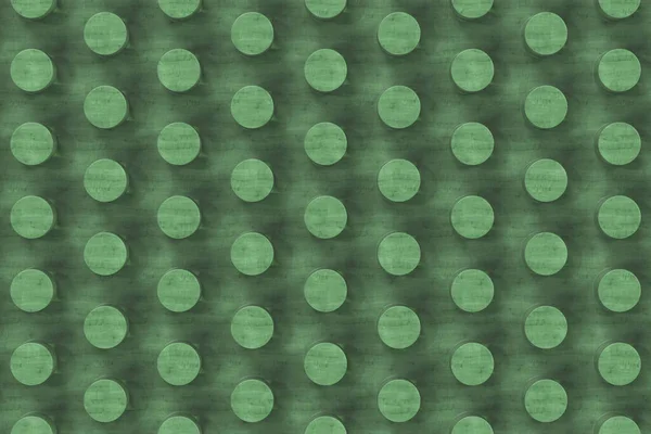 Einfache grüne Holzoberfläche mit Zylindern — Stockfoto