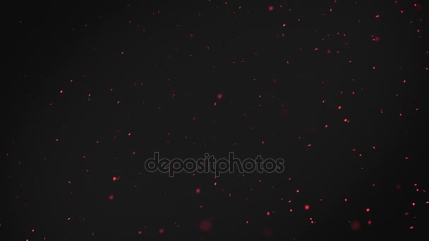 背景与红色漂浮的散微粒 空气中的灰尘 慢动作 — 图库视频影像