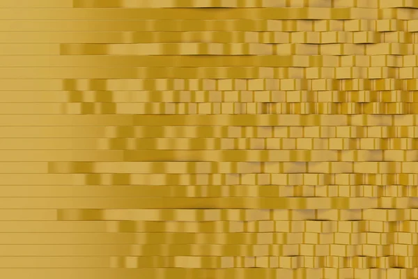 Representación 3D abstracta de ondas sinusoidales amarillas —  Fotos de Stock