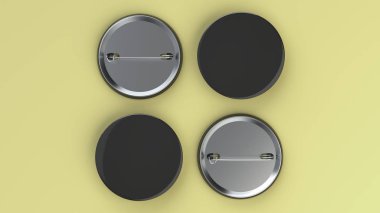 Sarı zemin üzerine boş siyah rozeti