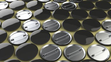 Sarı zemin üzerine boş siyah rozetleri