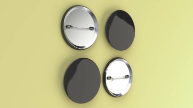 Sarı zemin üzerine boş siyah rozeti