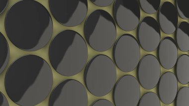 Sarı zemin üzerine boş siyah rozeti