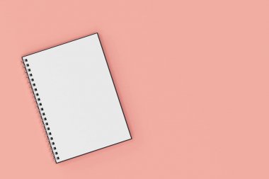 Garı defter spiral kırmızı zemin üzerine bağlı