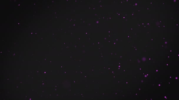 Abstrait backgrond with purple floating bokeh particles. De la poussière dans l'air. Mouvement lent 