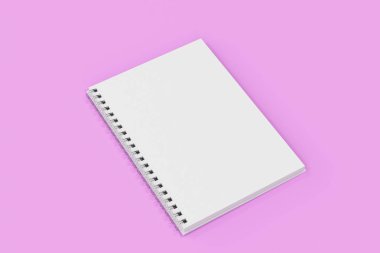 Menekşe arka plan üzerinde bağlı Garı defter spiral