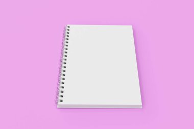 Menekşe arka plan üzerinde bağlı Garı defter spiral