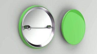 Beyaz arka plan üzerinde boş yeşil rozeti