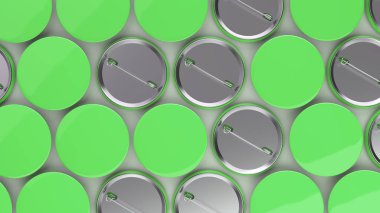 Beyaz arka plan boş yeşil rozetleri