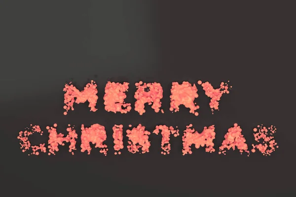 Sıvı kırmızı mutlu Noeller kelime damla ile siyah arka plan üzerine — Stok fotoğraf