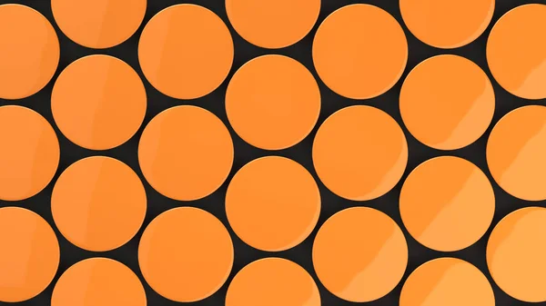 Blank orange badge on black background — Stock Photo, Image