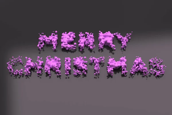 Υγρό βιολετί λόγια καλά Χριστούγεννα με σταγόνες για μαύρο λεμονάτα — Φωτογραφία Αρχείου