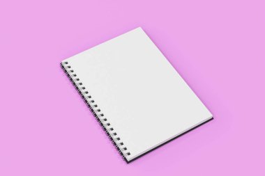 Menekşe arka plan üzerinde bağlı Garı defter spiral