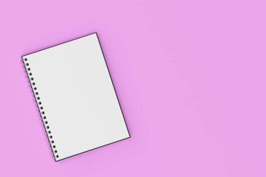 Menekşe arka plan üzerinde bağlı Garı defter spiral